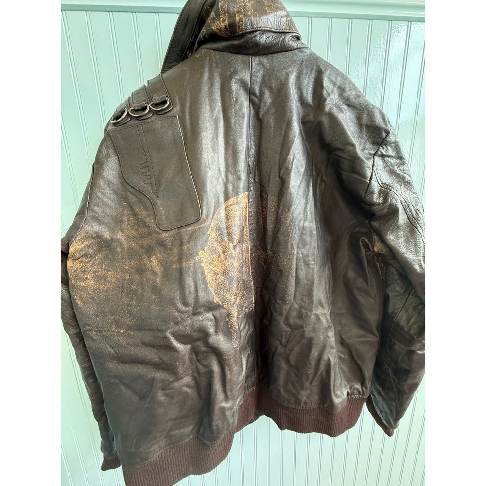 Overwatch Junkrat Steampunk / Cyberpunk Heavy Leather Jacket Size: XXL Bolts - Picture 6 of 13